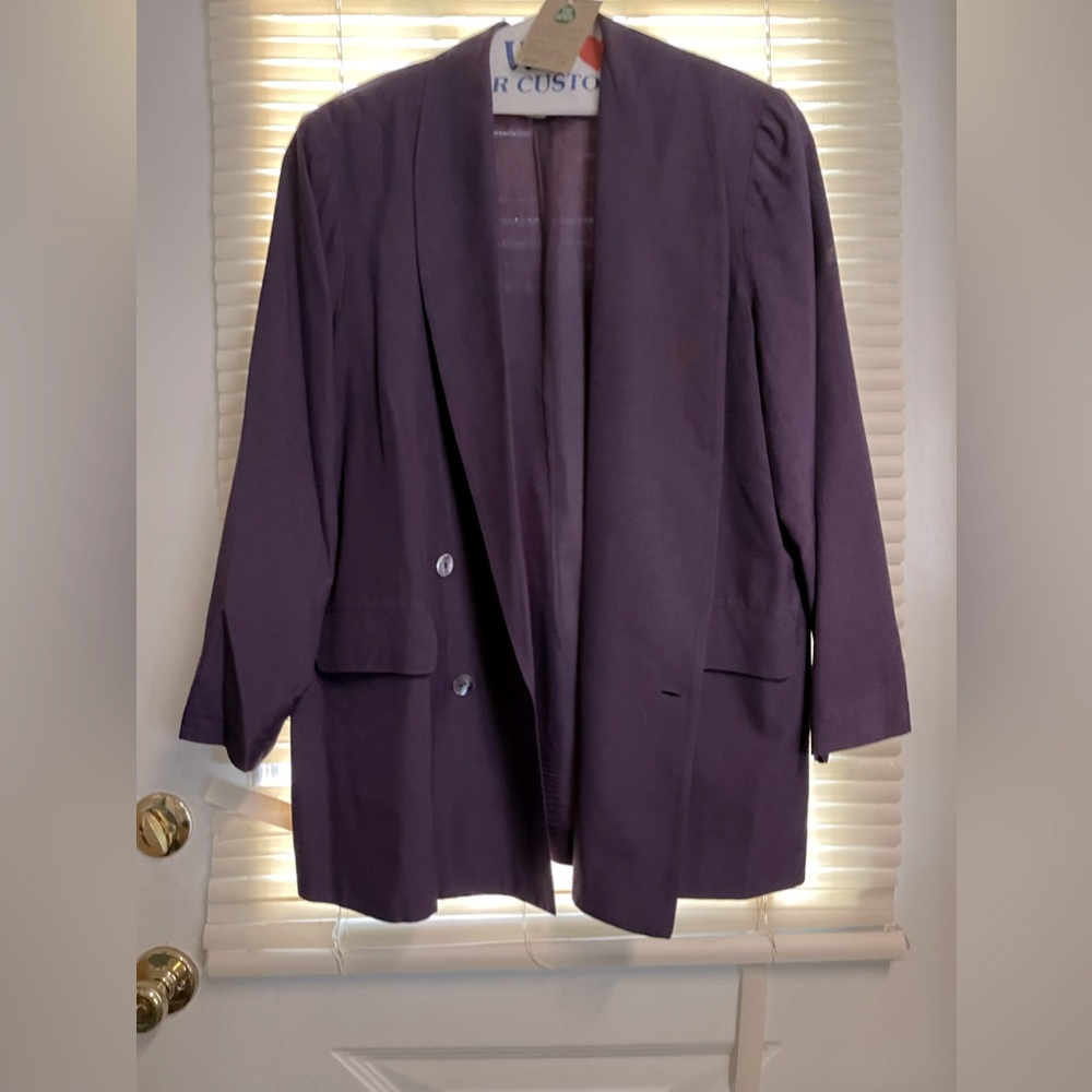 Vintage Saks Fifth Avenue Real Clothes Women’s 100% Silk Blazer M